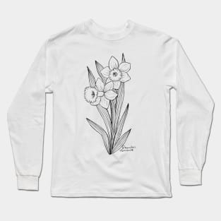 December's Birth Flower - Narcissus Long Sleeve T-Shirt